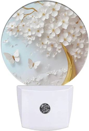 Miniatura 16 de EKOBLA Monarch - Luz nocturna de mariposa enchufable, luz nocturna LED de mariposa con sensor automático del atardecer al amanecer para dormitorio