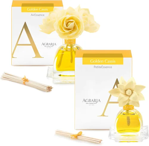 Miniatura 19 de Agraria Juego de difusor de varillas de bálsamo, Air Essence y Petite Essence Luxury Fragrance Duo con aceites esenciales naturales, flores de sol