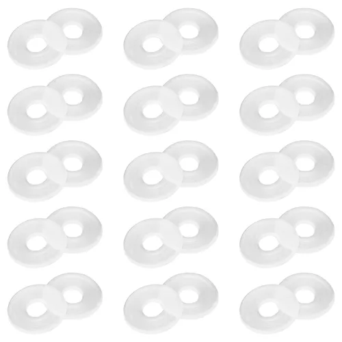 Miniatura 13 de Othmro 10 anillos de sellado de silicona planos blancos, 0.630 x 0.866 x 0.118 in (IDxODxTHK) junta tórica redonda para grifo, ducha, arandelas