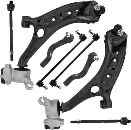 Miniatura 314 de Detroit Axle - Kit de brazos de control de extremo delantero de 8 piezas para Dodge Dakota 00-04, Durango 00-03, 4 brazos de control superior e
