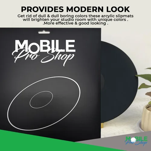 Miniatura 7 de Tapete acrílico para tocadiscos – Tapete acrílico para reproductores de discos de vinilo LP – Mejora la calidad de sonido y proporciona graves más