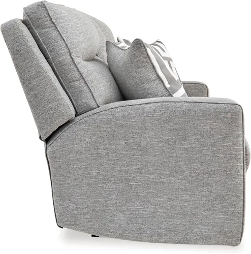 Miniatura 11 de Signature Design by Ashley Biscoe - Sofá biplaza reclinable resistente a los rayos UV con consola, reposacabezas ajustable y puertos USB, color gris