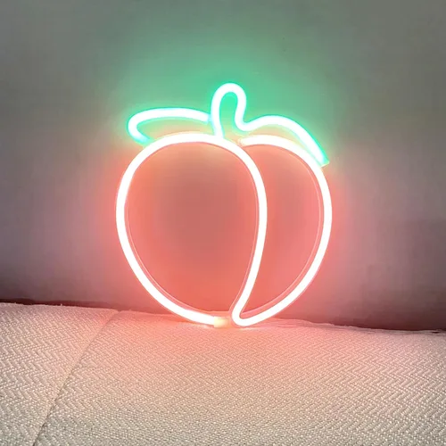 Miniatura 3 de Letrero de luz LED de neón de durazno, lámpara hecha a mano para pared, habitación, fiesta, hogar, bar, arte, Navidad, dormitorio, mesa, boda, Coral