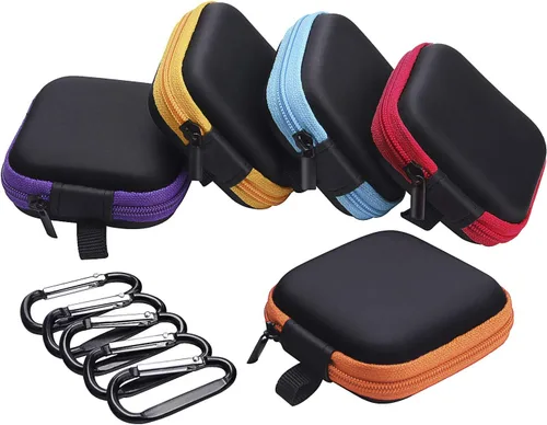 Sunmns 5 piezas en el oído Bud auricular auricular caso mini almacenamiento bolsa bolsa de transporte