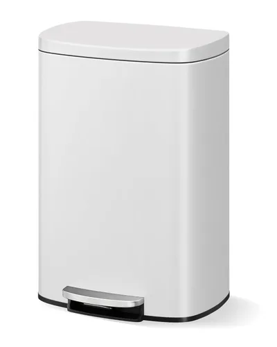 Miniatura 15 de Garvee Cubo de basura de acero inoxidable para cocina, de 13 galones / 50 L, gran capacidad, cubo de basura de metal inoxidable con tapa de cierre