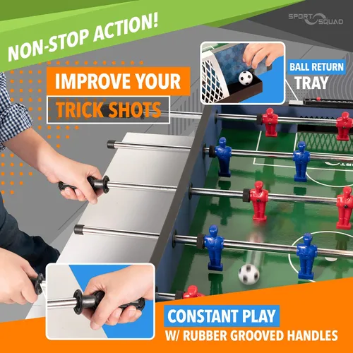 Miniatura 3 de Sport Squad Foosball Table - Soccer Table - Wood Foosball Table for Kids & Adults - Bar Game Table, Game Room for Home - Easy Assembly, Built Tough