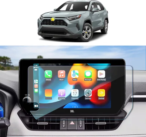 SKTU Protector de pantalla de accesorios RAV4 2023 2024 2025 de 10.5 pulgadas para Toyota RAV4/RAV4 Hybrid 2023-2025 de 10.5 pulgadas, vidrio RAV4