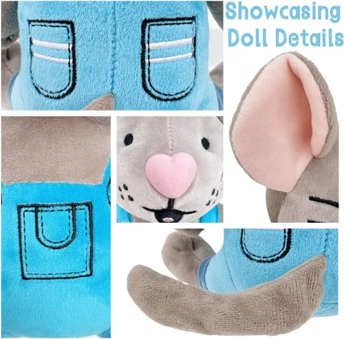 Miniatura 4 de Give Mouse Cookies - Adorable peluche de ratón pequeño con ropa, ideal para los pequeños que aman las galletas (9.5 pulgadas)