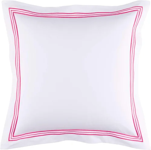 Miniatura 4 de Pine Cone Hill Juego de fundas de almohada Fuchsia Trio, tamaño estándar, patrón de rayas rosadas Fucsia