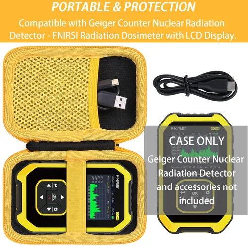 Miniatura 2 de Khanka Estuche de transporte para detector de radiación nuclear de contador Geiger, dosímetro de radiación FNIRSI con pantalla LCD, medidor