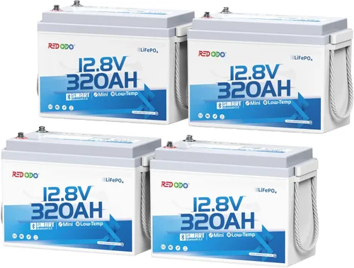 Miniatura 24 de Redodo Batería LiFePO4 de litio de 12 V 100 Ah, batería del grupo 31 integrada en BMS de 100 A, hasta 15000 ciclos, 10 años de vida útil, perfecta