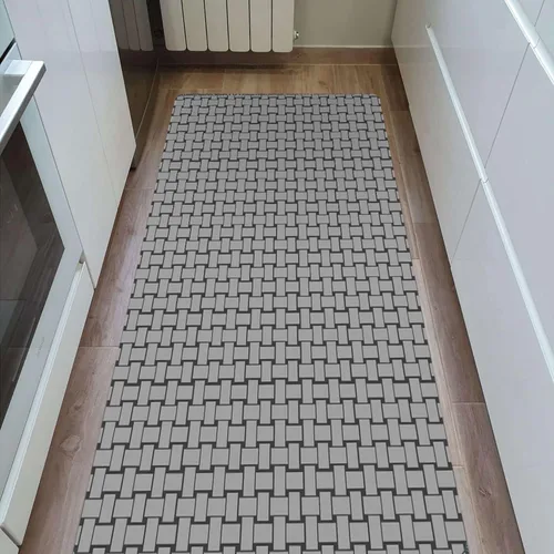 Miniatura 3 de Runner Mat - Alfombra de cocina ultrafina con respaldo de goma antideslizante 60 x 23 pulgadas, color gris 5C