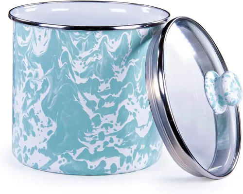 Miniatura 2 de Golden Rabbit Recipiente de esmalte, 8 tazas, vidrio de mar