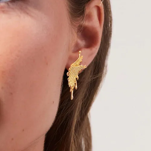 Miniatura 3 de LecAit Pendientes de plata de ley 925 con diseño original, pendientes colgantes elegantes personalizados para mujer