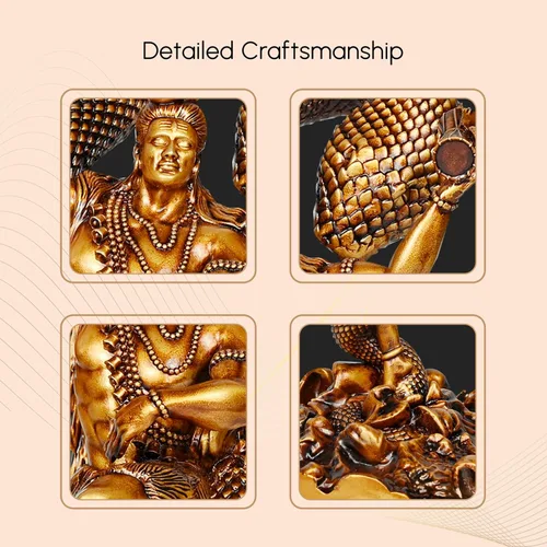 Miniatura 3 de Artarium Vighnaharta - Estatua de Ganesha de 9 pulgadas, ídolo de Ganesha, Dios hindú Ganpati Murti para templo del hogar, decoración de habitación