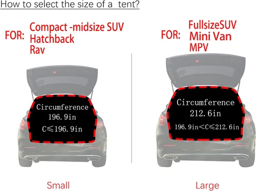 Miniatura 6 de Hasika Toldo para tienda de campaña, toldo para camping, viajes por carretera, parque, impermeable, 118.110 in, UPF 50+, color gris (grande)