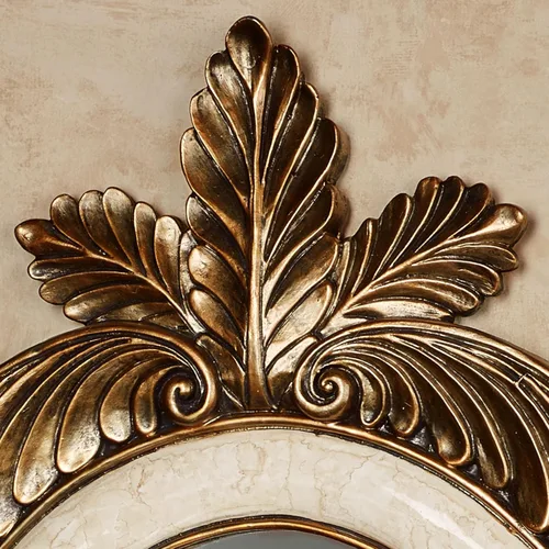 Miniatura 5 de Touch of Class Ashfield - Espejo de pared de hoja de acanto Oro envejecido, beige Estética victoriana Espejos de estilo vintage antiguo
