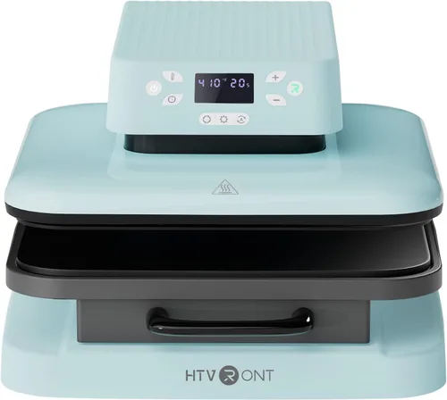 Miniatura 9 de HTVRONT Máquina de prensa de calor automática de 15 x 15 pulgadas para camisetas, máquina profesional de transferencia de calor con liberación Azul