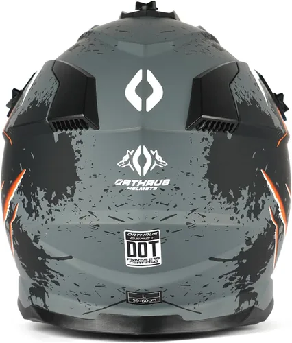 Miniatura 5 de Orthrus Off-Road Motorcycle Helmet for Adult ATV, Motorcross, Dirt Bike, and Snowmobile Enthusiasts