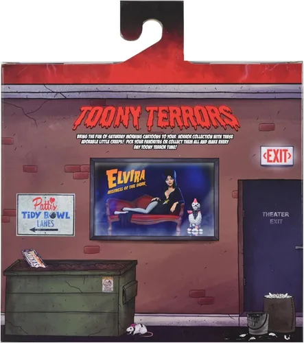 Miniatura 2 de NECA - Juego de figuras de acción de Elvira on Couch (Toony Terrors) de 6 pulgadas en caja