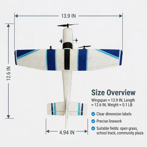 Miniatura 7 de Avión RC, avión RC, 2.4 GHz, 2 canales RTF RC con giroscopio de 3 ejes para principiantes, juguetes fáciles de acelerar con 2 baterías adicionales
