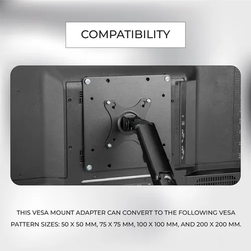 Miniatura 2 de HumanCentric Placa Adaptadora de Montaje VESA para Soportes de TV, Placa de Conversión VESA para Televisores Planos y Curvos, Convierta 50x50, 75x75