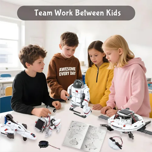 Miniatura 4 de 6-in-1 Solar Robot Building Kit for Boys Aged 8-13, Educational Robotic Toys for Kids, Science Kits STEM Toys Birthday Gifts for 8 9 10 11 12 Years
