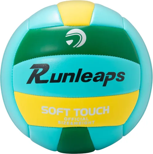 Runleaps Pelota de voleibol de playa, tamaño oficial 5, suave, impermeable, para deportes de arena, pelota de poliuretano para interiores, Naranja