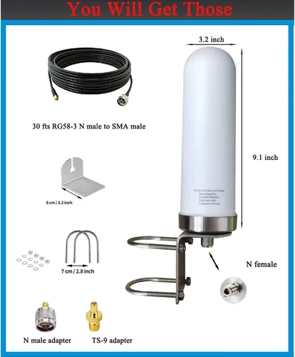 Miniatura 2 de Omni - Antena celular 4G 5G LTE GSM para exteriores direccionales para routers y amplificador de señal de teléfono celular/banda ancha 698-6000 mhz
