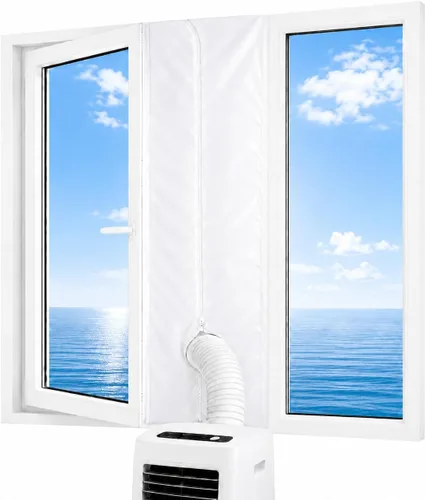 Miniatura 8 de Gruntbear Sello universal de ventana de 118.1 in para aire acondicionado portátil, sello de ventana de CA portátil de 118 pulgadas con cremallera
