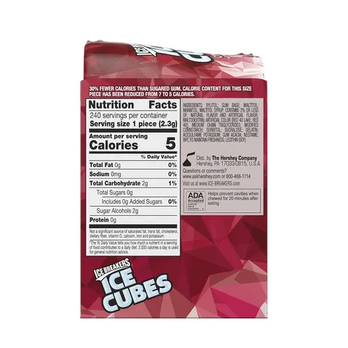Miniatura 3 de ICE BREAKERS Ice Cubes - Botellas de goma de mascar sin azúcar y canela (6 unidades, 40 piezas) y Ice Breakers Ice Cubes Arctic Grape sin azúcar