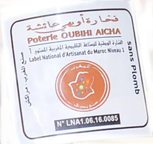 Miniatura 5 de Tagine marroquí de cocina sin plomo esmaltado XL de 13 pulgadas de diámetro auténtica comida