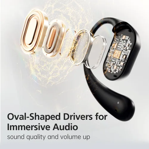 Miniatura 2 de Auriculares de Oreja Abierta con 35 Horas de Reproducción, Auriculares Inalámbricos de Conducción de Aire Verdaderos con Ganchos para las Orejas