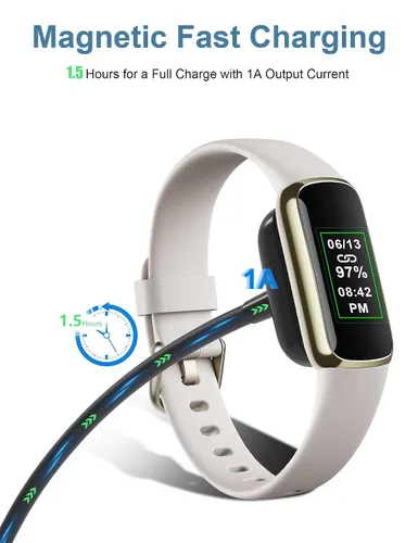 Miniatura 3 de Cargador compatible con Fitbit Charge 6/Charge 5/Luxe Cable de carga de repuesto para Fitbit Charge 6,5, Luxe Fitness Tracker-3.3 pies/3.3 ft