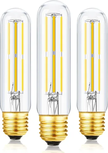 Miniatura 10 de Leools Bombilla LED E26 regulable de 4 W, igual a 40 W, luz blanca suave, 30000 K, E26, bombilla Edison AC120V 400lm tubular T9 T10 bombilla LED