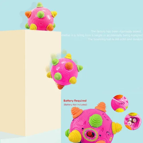 Miniatura 4 de Pelota de baile con música para niños pequeños - Moverse, gatear, rebotar, aprendizaje sensorial para niños y bebés, regalo divertido tanto para Rojo