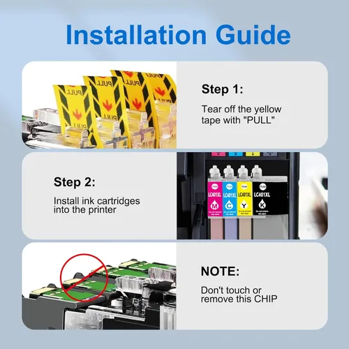 Miniatura 3 de LC401XL - Cartuchos de tinta compatibles con el cartucho de tinta Brother LC 401XL, color estándar, funciona con impresora Brother MFC-J1010DW