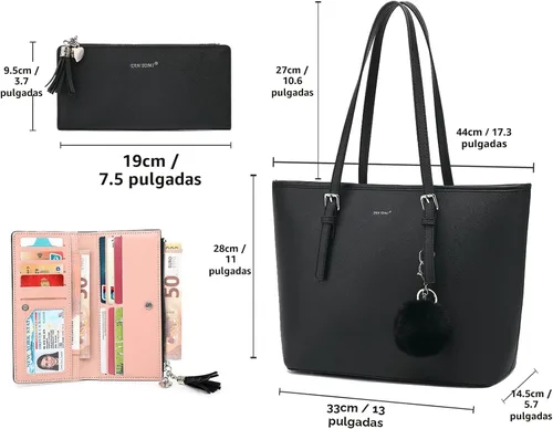 Miniatura 3 de TANTOMI Tote Bags for Women, Handbags and Womens Purses Shoulder Purse Set for Travel Work