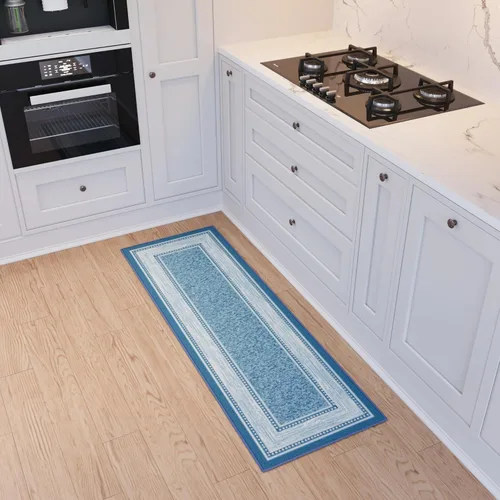Miniatura 44 de Ottomanson Alfombra de pasillo de 1 pies 10 pulgadas x 6 pies, alfombra de cocina con parte trasera de goma antideslizante para área del fregadero
