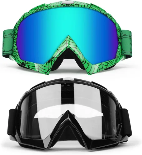Miniatura 16 de Lentes de motocross y cuatrimoto - Lentes de carreras MX y MTB, lentes de protección para bicicleta, lentes de seguridad para adultos, jóvenes