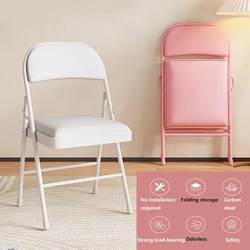 Miniatura 3 de Folding Chairs with Padded Seats - Portable Stackable Commercial Seating for Indoor and Outdoor Events, Weddings, Offices, Kitchens, and Dining