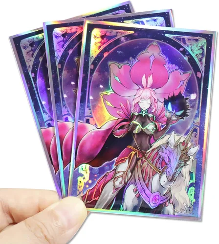 Miniatura 4 de Fundas holográficas de 50 quilates (Baronne de Fleur) para tarjetas coleccionables con carga superior, protectores de cubierta para YGO/Arte