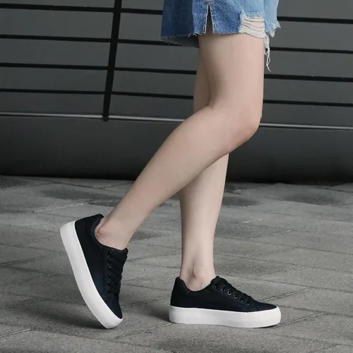 Miniatura 7 de JABASIC Zapatos deportivos de plataforma con cordones y estampado floral para mujer