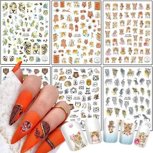 Miniatura 12 de Grandes calcomanías de mariposas para uñas, calcomanías de mariposas grandes 3D para uñas, calcomanías autoadhesivas de diseños de mariposas
