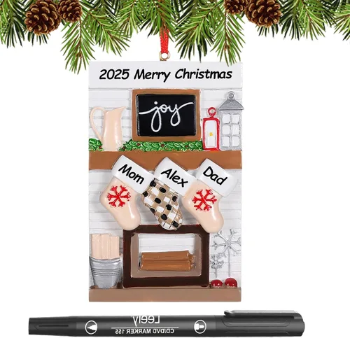 Miniatura 11 de Adornos de Navidad personalizados 2025, familia de 2, 3, 4, 5, 6, gnomo, adorno de Navidad personalizado con nombres, adornos familiares Gnomos