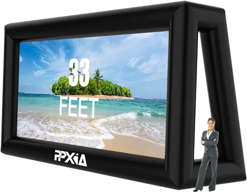 Miniatura 9 de Pantalla de Cine Inflable Pantalla de Proyector para Exteriores para Afuera 25 pies, Grandes Pantallas Inflables Proyección Frontal y Trasera