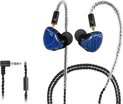 Miniatura 14 de Auriculares de Monitor In-Ear, Auriculares Estéreo HiFi IEM, Auriculares Dinámicos de Doble Driver Cableados con Cable Desmontable, Auriculares