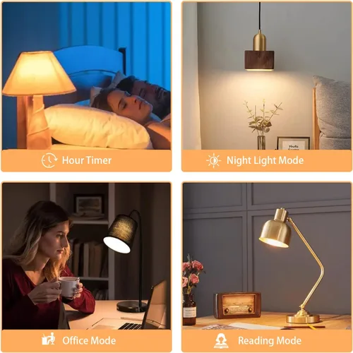 Miniatura 6 de Bombillas LED A19 con control remoto, bombillas de 800 lm 9 W (equivalente a 60 W), regulables continuas 3000K-6000K, base E26, CRI 80+, 2.4 GHz