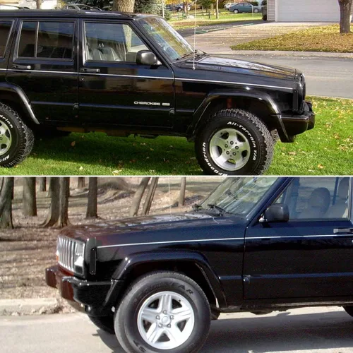 Miniatura 6 de Lente ahumada carcasa negra compatible con Jeep Cherokee 1997 1998 1999 2000 2001 Reemplazo lateral esquina marcador de estacionamiento carcasa