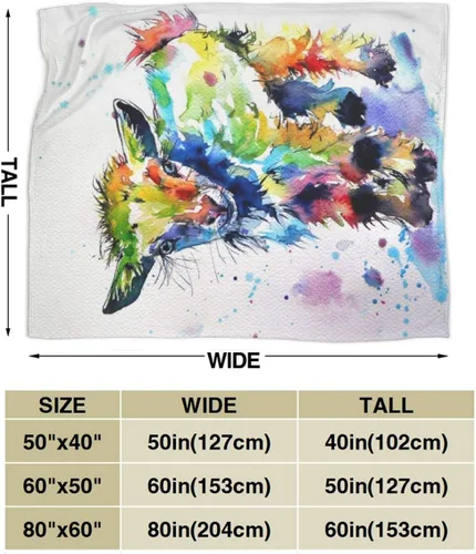 Miniatura 4 de Manta de cabra, regalos para niñas y niños, bonita manta colorida para sofá, manta de franela con animales, regalos de cumpleaños, 40 x 50 pulgadas